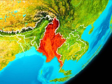 Yörünge görünümü Myanmar