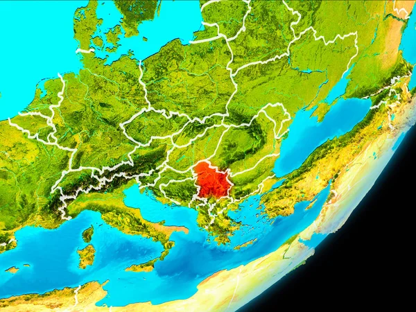 Вид на орбиту Сербии — стоковое фото