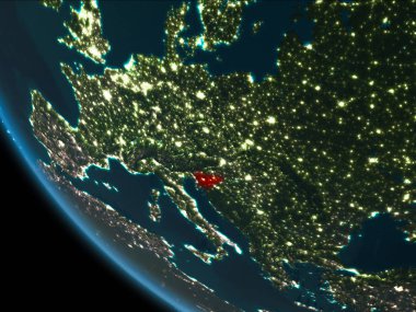 Slovenya yörüngeden geceleri