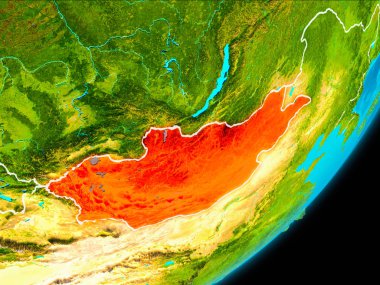 Yörünge görünümü Moğolistan