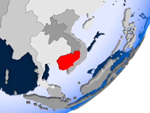 Mapa Kambodzy — Zdjęcie stockowe