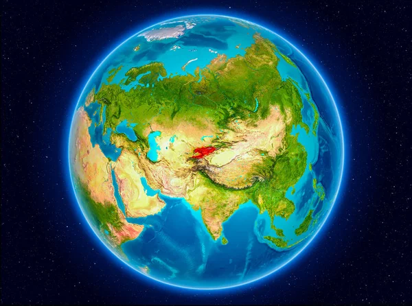 Кыргызстан на Земле — стоковое фото