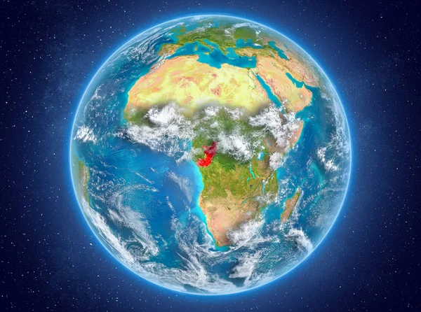 Kongói a földön az űrben — Stock Fotó