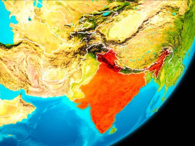 Hindistan'ın yörünge görünümü