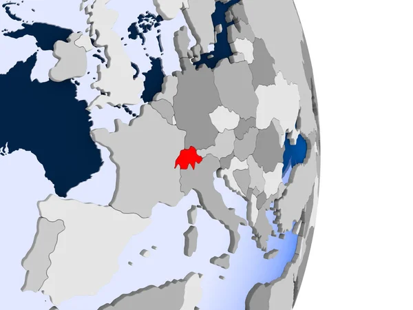 Belgien auf dem Globus — Stockfoto