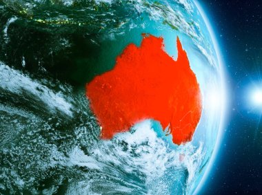 Avustralya Planet Earth üzerindeki gündoğumu