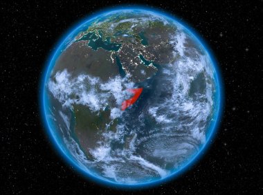 Dünya üzerinde gece Somali