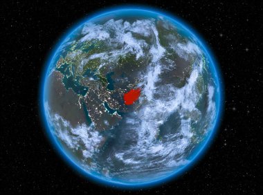 Dünya üzerinde gece Afganistan