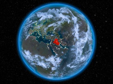 Dünya üzerinde gece Irak