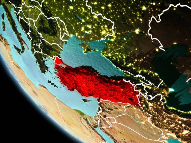 Dünya üzerinde gece Türkiye