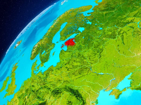 Estonia en la Tierra desde el espacio —  Fotos de Stock