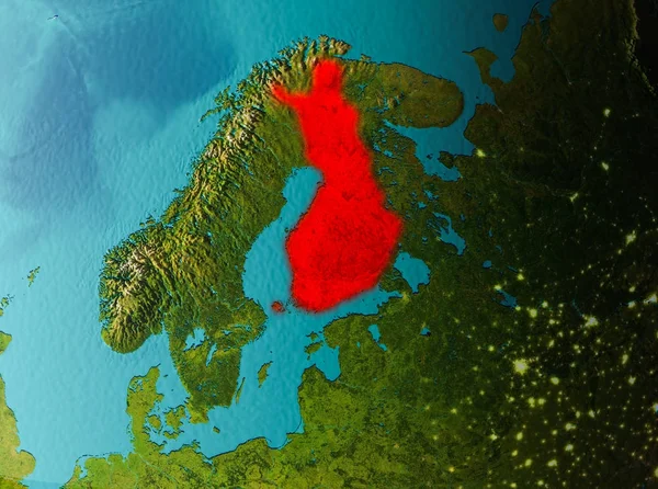 W widoku Orbita Finlandii — Zdjęcie stockowe