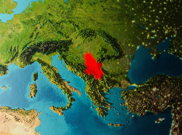 Вид на орбиту Сербии — стоковое фото