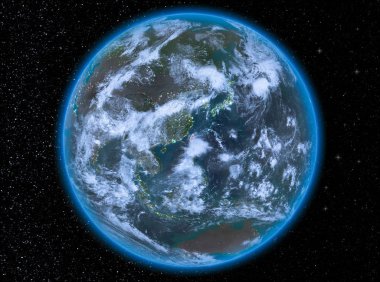 Dünya üzerinde gece Tayvan