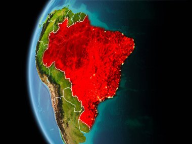 Brezilya akşam uzaydan