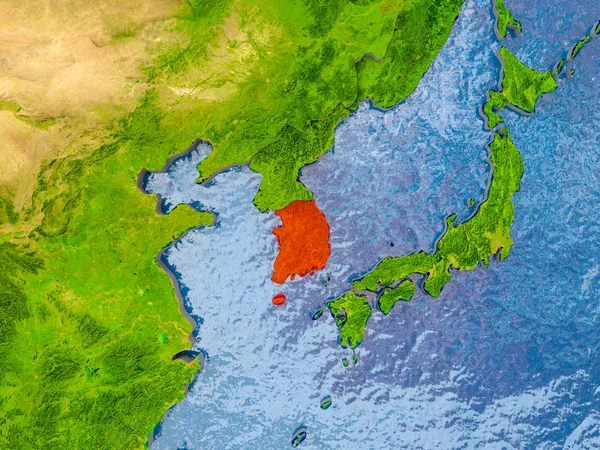 Мапу Південної Кореї — стокове фото