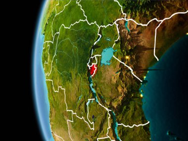 Akşam uzaydan Burundi