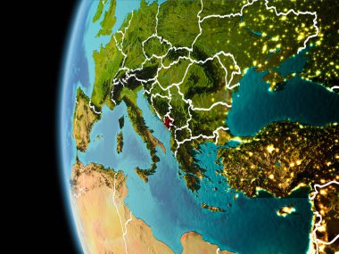 Akşam uzaydan Karadağ