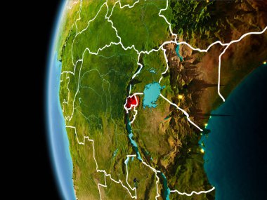 Ruanda akşam uzaydan