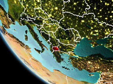 Dünya üzerinde gece Makedonya