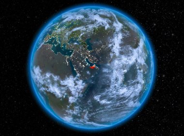 Dünya üzerindeki gece itibariyle Birleşik Arap Emirlikleri