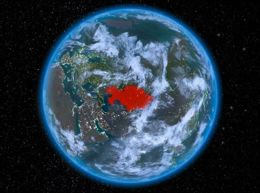 Dünya üzerinde gece Kazakistan