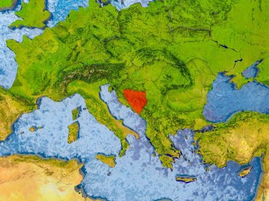 Bosna-Hersek Haritası