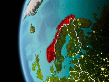 Norveç akşam uzaydan