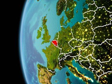 Belçika akşam uzaydan