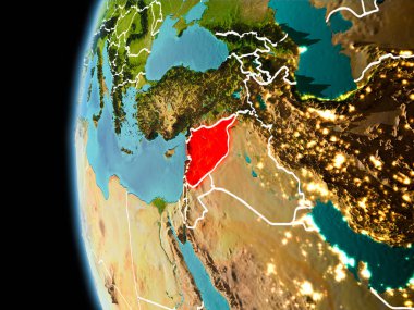 Suriye akşam uzaydan