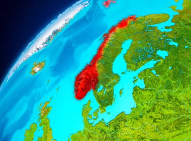 Uzaydan yeryüzündeki Norveç