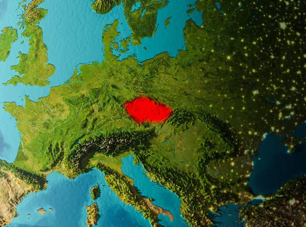 Вид на орбиту Чехии — стоковое фото