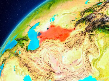 Uzaydan yeryüzündeki Türkmenistan