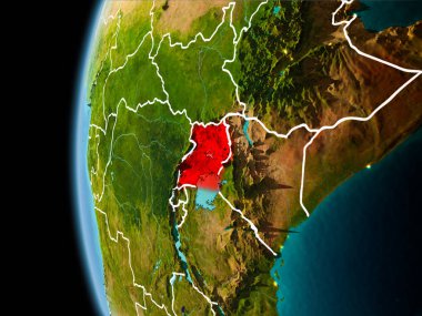 Uganda akşam uzaydan