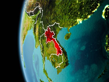 Laos akşam uzaydan