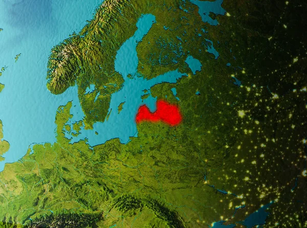 W widoku Orbita Łotwy — Zdjęcie stockowe