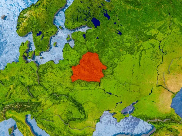 Mapa Białorusi — Zdjęcie stockowe