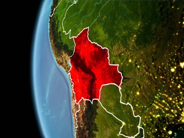 Bolivya akşam uzaydan