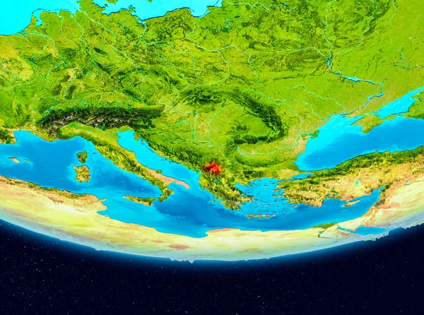 Kosowa Orbity Planety Ziemi Ilustracja Elementy Tego Obrazu Dostarczone Przez — Zdjęcie stockowe