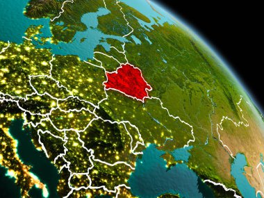 Yörüngeden sabah Beyaz Rusya