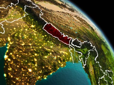 Sabah yörüngeden Nepal'de