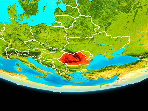 Satellietmening van Roemenië — Stockfoto