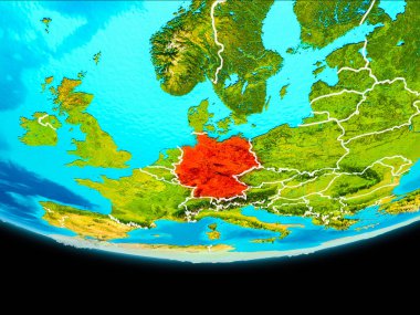 Almanya'nın uydu görüntüsü