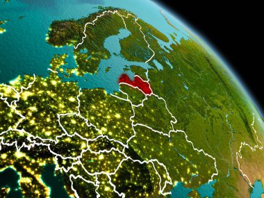 Sabah yörüngeden Letonya