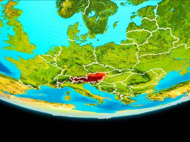 Avusturya uydu görünümü