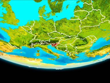 Slovenya uydu görünümü