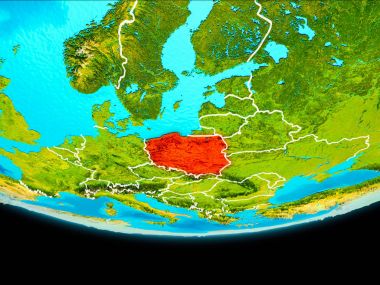 Polonya uydu görünümü