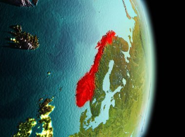 Yörüngeden sabah Norveç