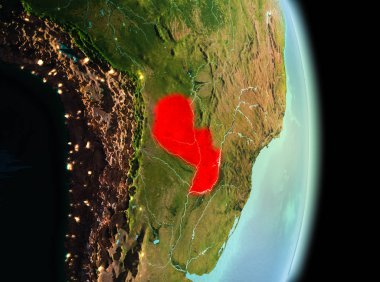 Sabah yörüngeden Paraguay