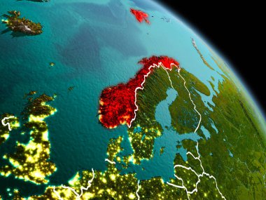 Yörüngeden sabah Norveç